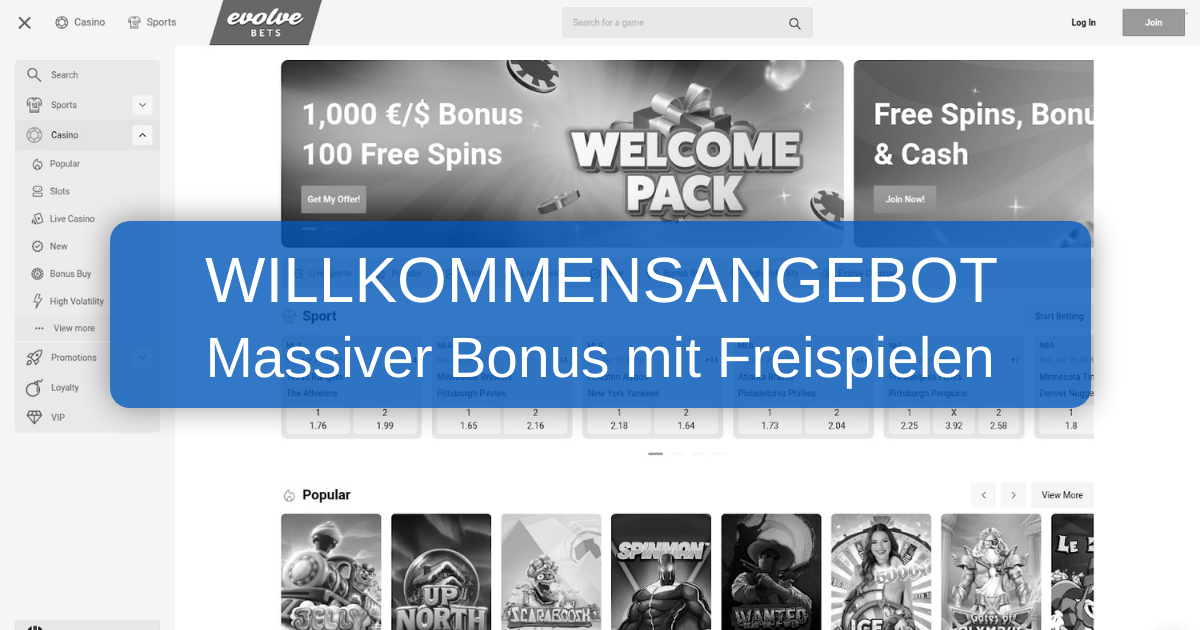 Evolve Bets Casino: Österreichs Top Casino | Jetzt online spielen!